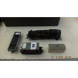 An early Hornby Dublo British Railways engine and trucks