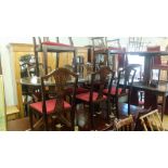 A Regency style stable and eight chairs