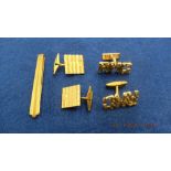 Two pair of 9ct gold cufflink's,