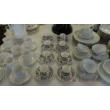 Eight place Crown Staffordshire coffee service,