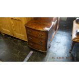 A small Walnut chest of three drawers