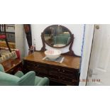 A mahogany dressing table