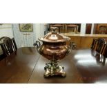 A Victorian copper urn