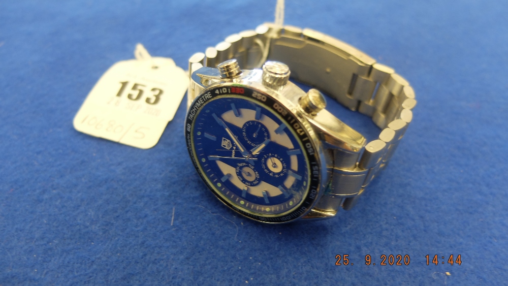 A gents designer chronograph watch,