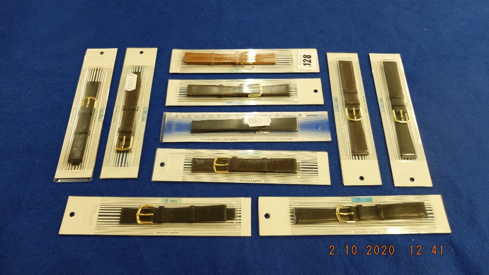 Ten gents watch straps (8 x 20mm 2 x 22mm) - Image 2 of 2