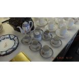 An eggshell part tea set