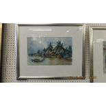 Four framed and signed watercolours,