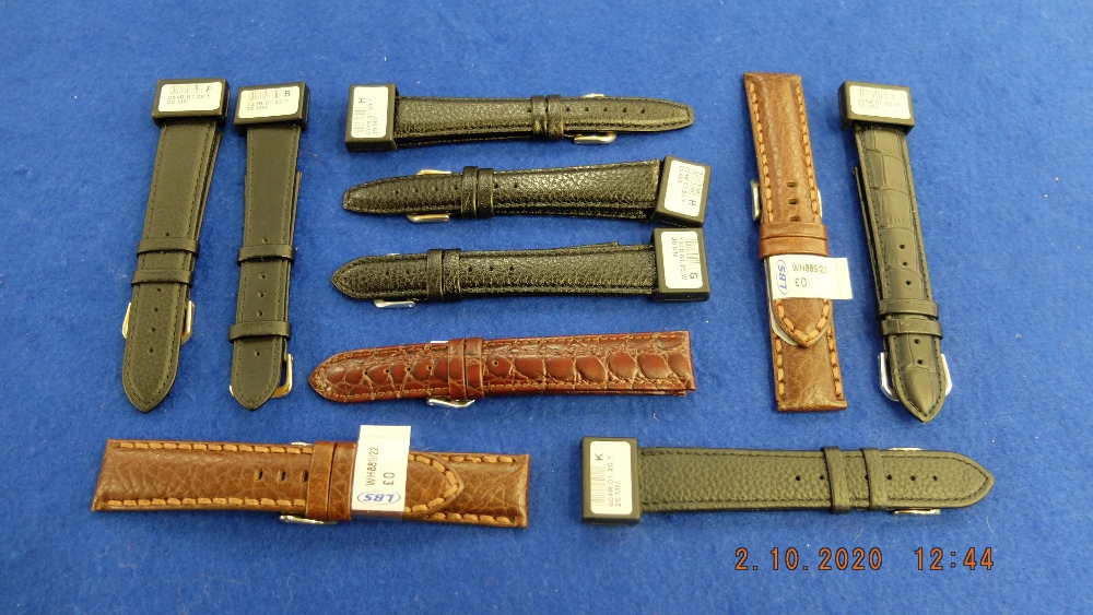 Ten gents watch straps (10 x 16mm) - Image 2 of 2