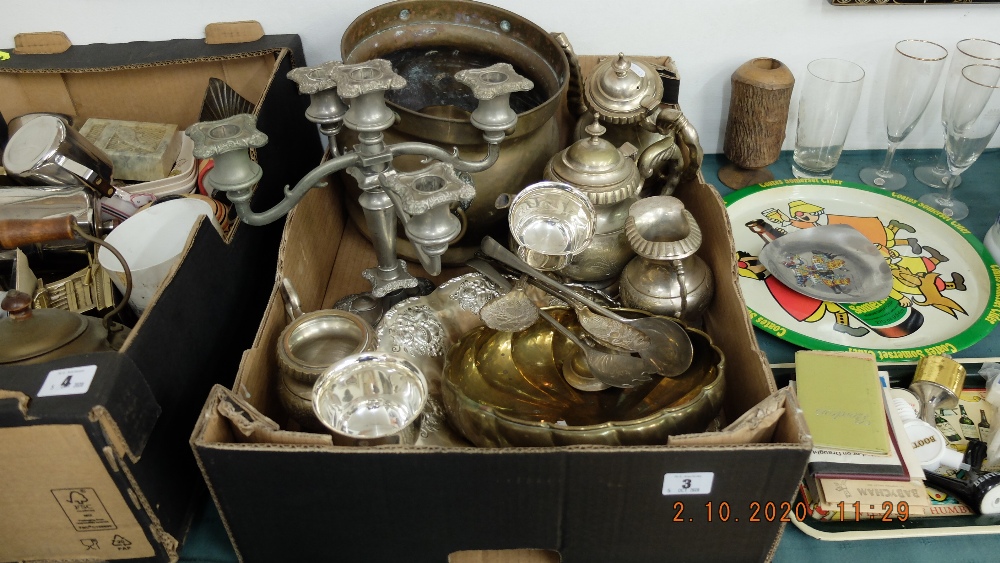 A collection of metalware; candlebra, tea set etc. - Image 2 of 2