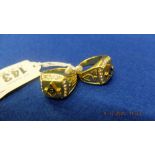 Two gents Masonic gold plated cz dress rings