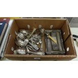 A qty of silver plated cutlery inc.