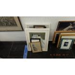 A qty of assorted prints plus watercolour pastoral oil