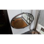 An oval mirror