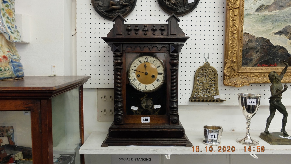 A Victorian mantle clock, working order,