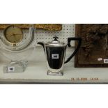 A silver plated hot water jug/ coffee pot