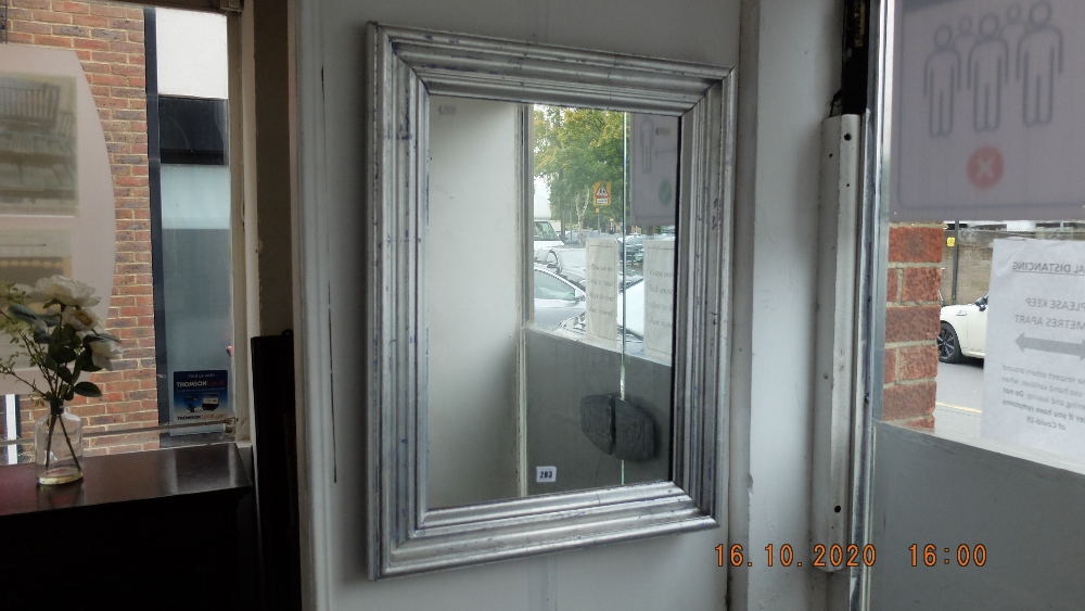 Silver framed bevelled mirror - Image 2 of 2