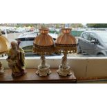 A pair of decorative lamps