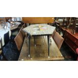 A mid century mosaic top table
