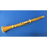 An early 19th century six key clarinet by Whitaker, London, with Ivory mounts,