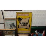 A vintage 'Desert song' play poster