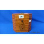 A 19th century Satinwood tea caddy