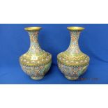 A pair of cloisonne vases