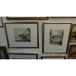 Four framed and signed watercolours,