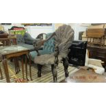 A 19th century carved hall chair