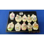 Ten assorted oriental scent bottles