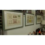 Three framed prints,