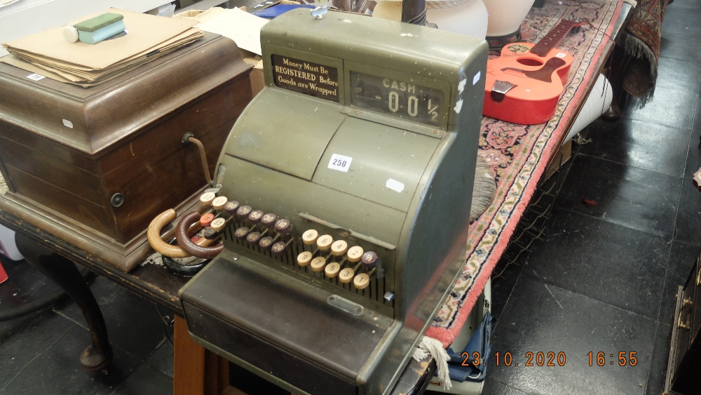 A vintage national cash register