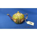 A small cloisonne teapot