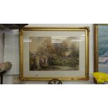 A framed watercolour landscape, signed, Josiah Wood Whymper,