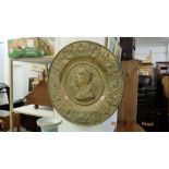 Brass wall plaque,