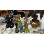 A collection of Persian and Islamic overlay glassware