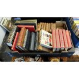 A qty leather bound books inc. Gone with the wind, Comedies of Shakespeare etc.