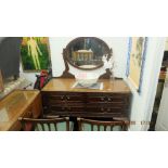 A mahogany dressing table