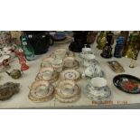 Two part tea sets inc. Royal Albert 'Trellis' etc.