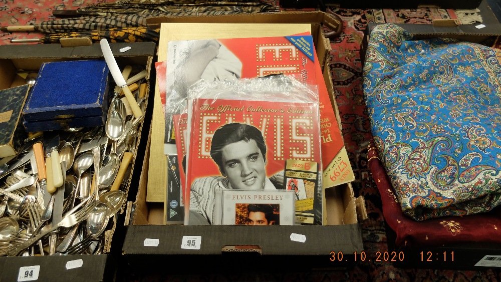 An assortment of Elvis memorabilia