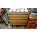 A retro four drawer chest