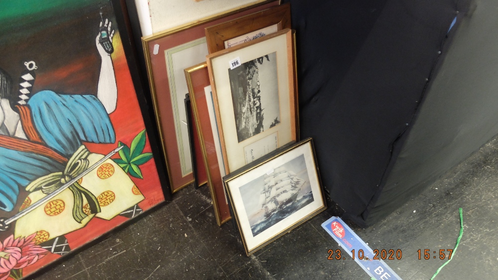 A quantity of framed prints etc.