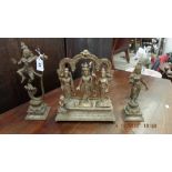 Three Hindu figures