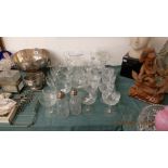 A collection of glassware inc.