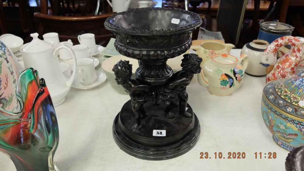 A marble and bronze centre piece, - Image 2 of 3