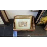 A set of four gilt framed coloured prints