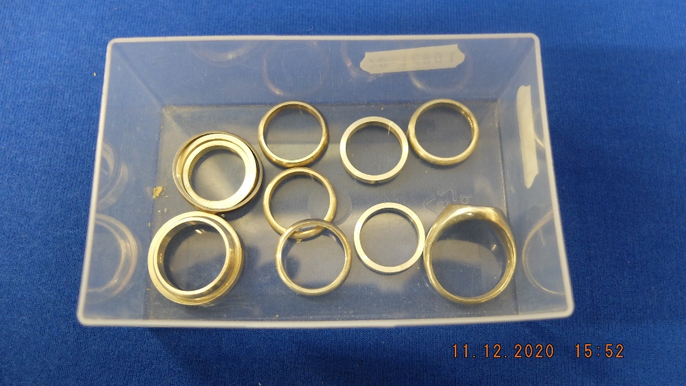 Twelve silver hallmarked rings plus one signet ring