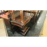 A 19th century mahogany fold over tea table