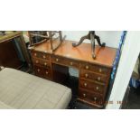 A 19th century pedestal desk