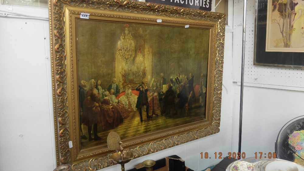 A gilt framed oiliograph