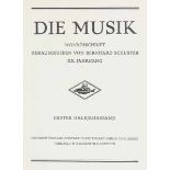 Musik - - Schuster, Bernhard (Hrsg.). Die Musik. Monatsschrift. Jahrgang 17/2 (1925) - Jahrgang